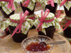 Jars of marmalade at the bed and breakfast