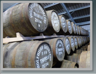 Wolfburn whisky barrels
